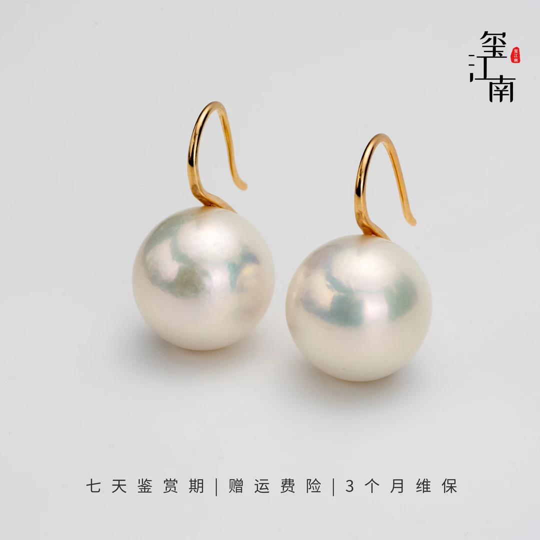 豪华版高跟鞋｜14-15mm淡水珍珠耳钩925银经典气质百搭耳环 FE0108