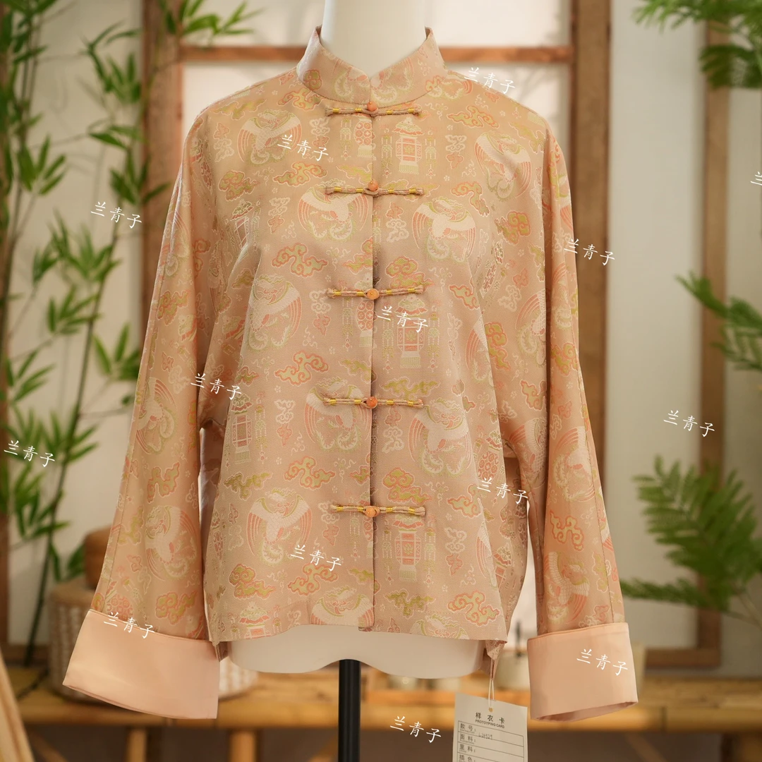 洋  新中式风 24529 桑蚕丝 凤凰纹 上衣