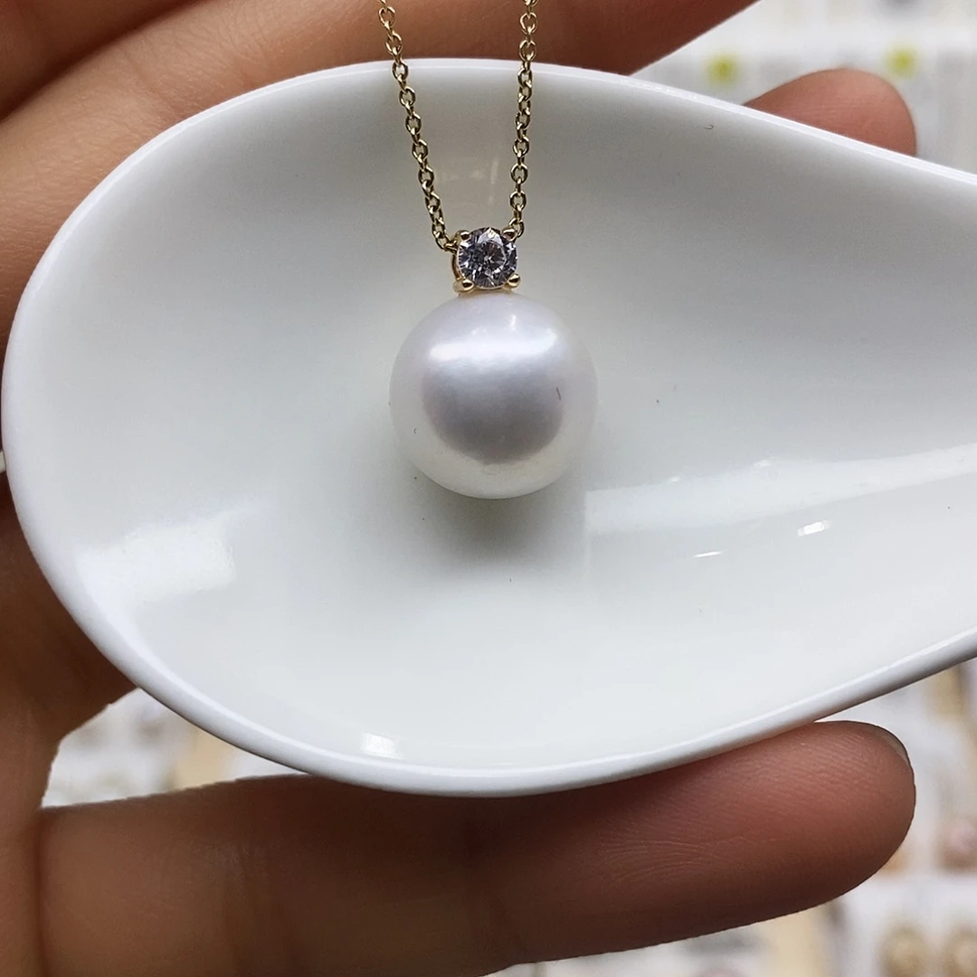 淡水珍珠颈饰银S925镶嵌