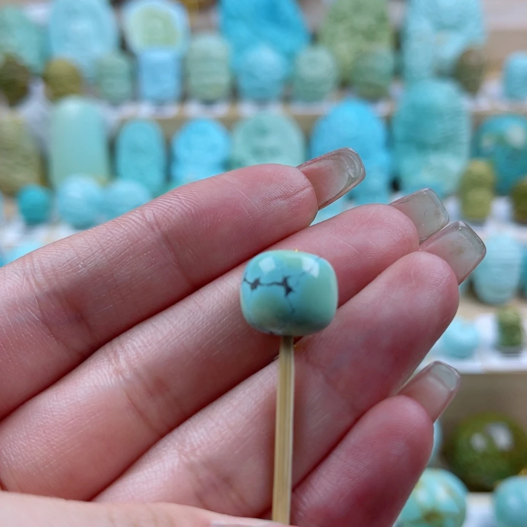 绿松石未镶嵌珠宝奇石12mm