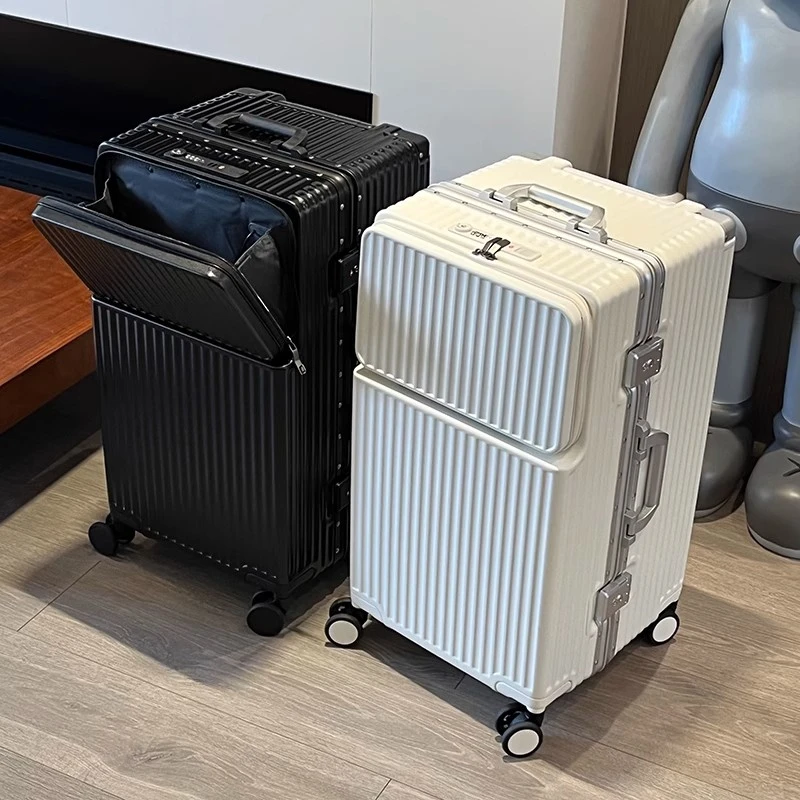 多功能前翻盖拉杆箱大容量26寸行李箱学生留学旅行箱30寸出国托运