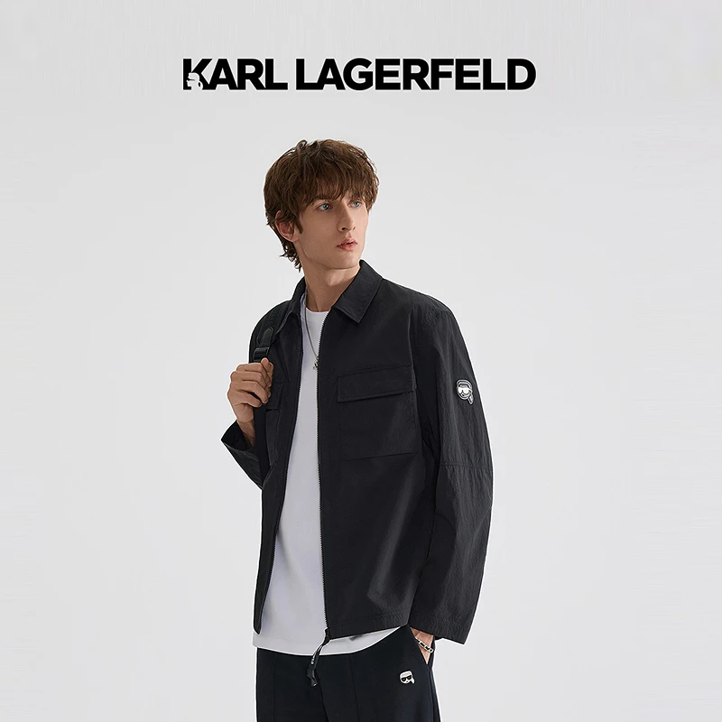 KARL LAGERFELD卡尔拉格斐2024夏季新款KARL刺绣夹克M21O1408