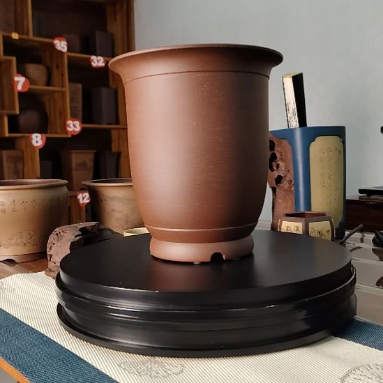 宜兴紫砂花盆桌面透气兰花专用微瑕