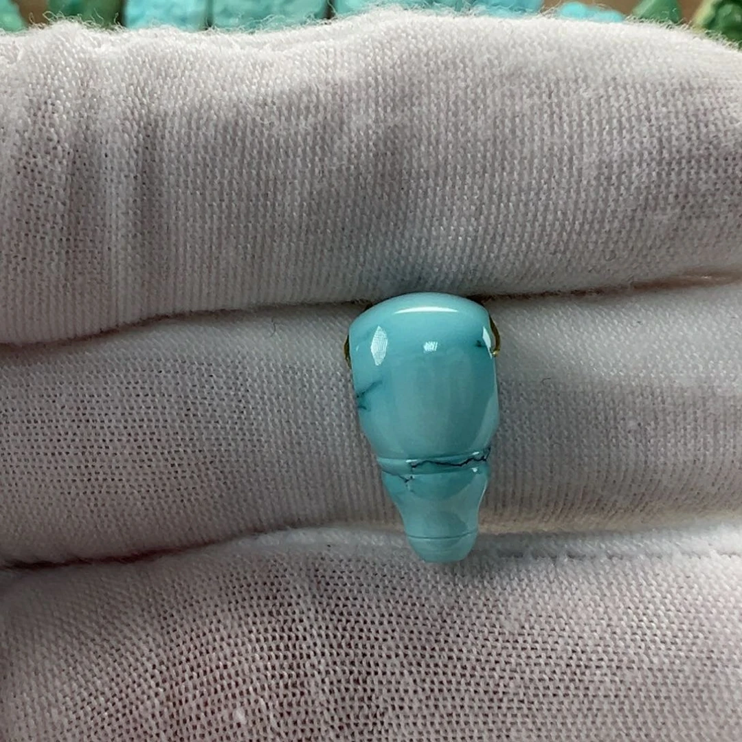 未镶嵌绿松石三通8.3mm
