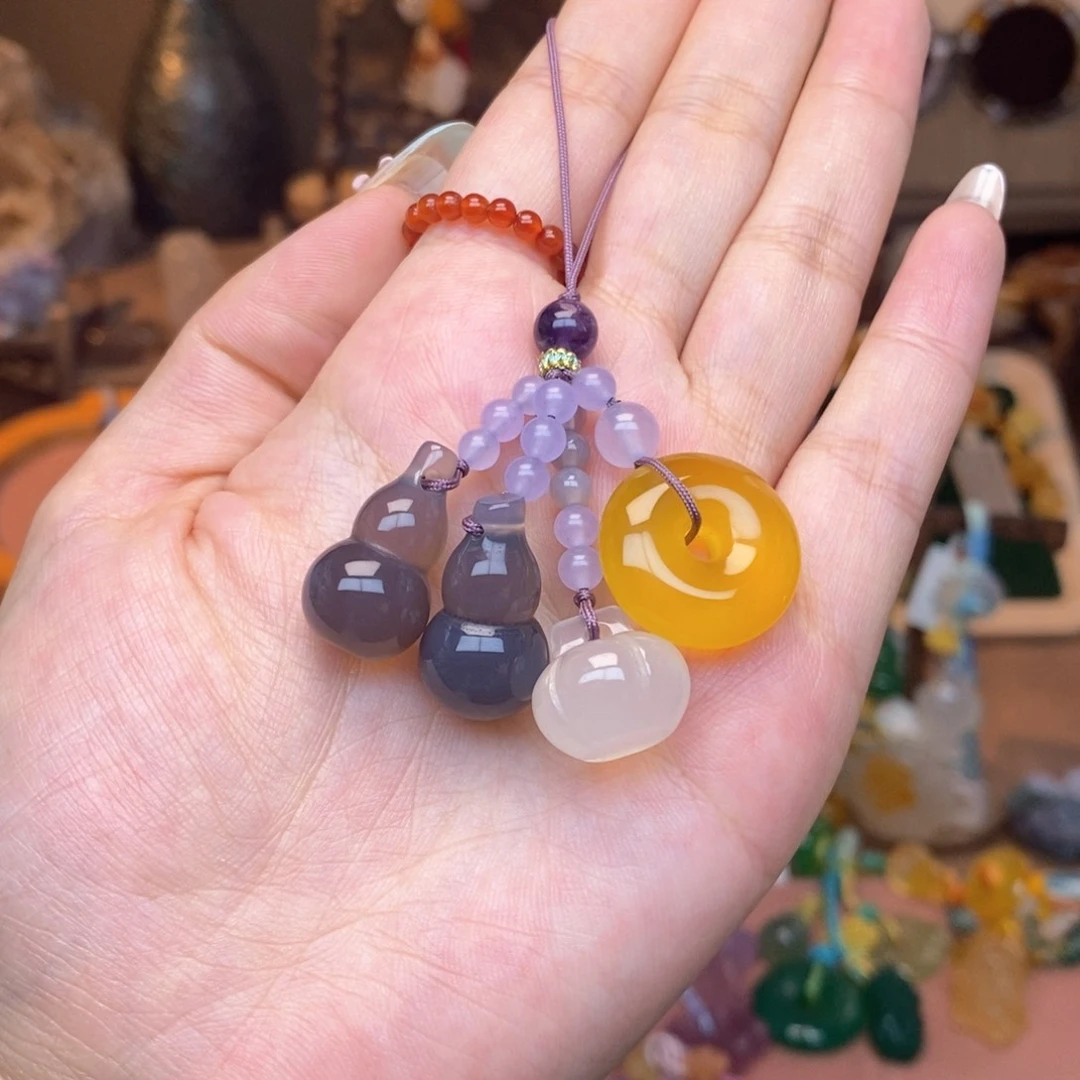 玛瑙/玉髓未镶嵌车挂