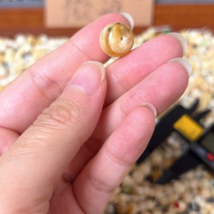 蜜蜡未镶嵌裸石12.6mm一个