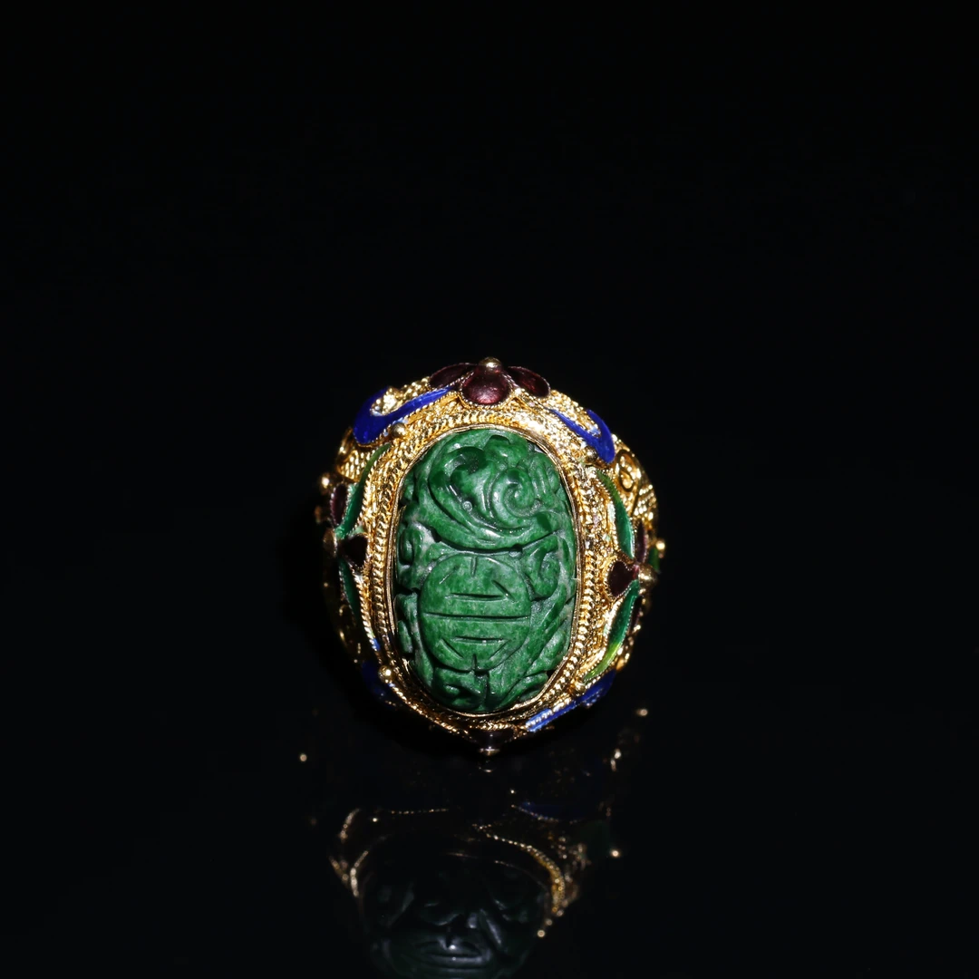 宫廷首饰/翡翠戒指/宫廷密宝禄/北京益州文物商店