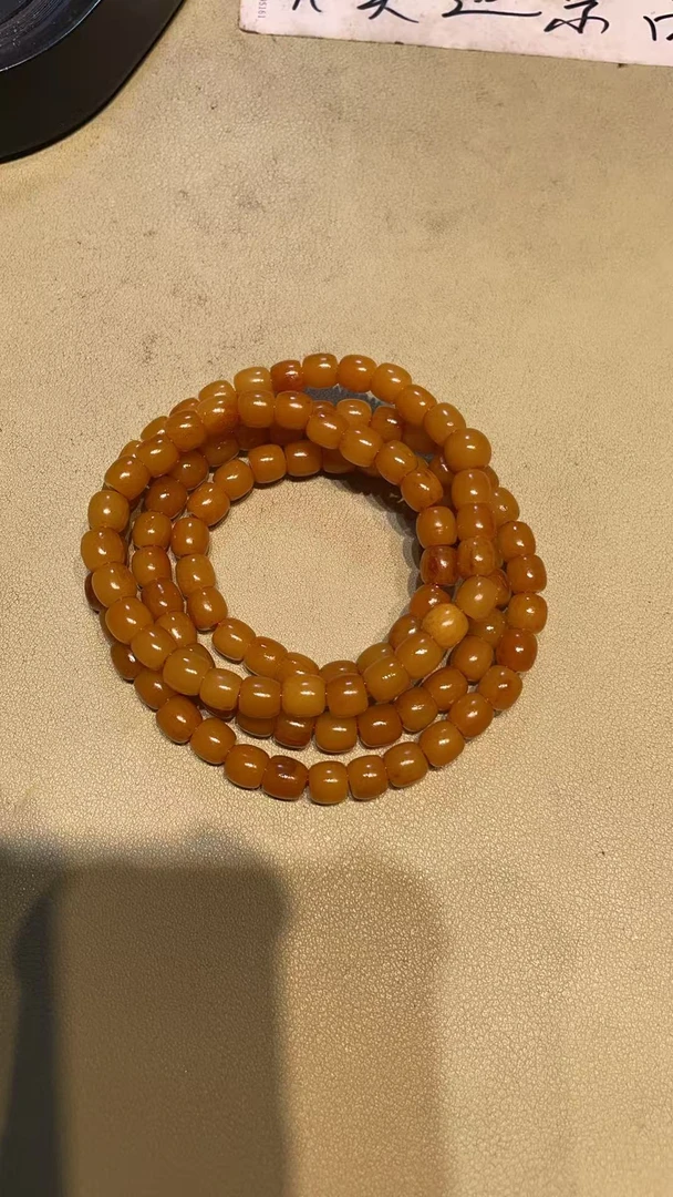 手链 老料mm桶珠牛骨多圈饰品男女同款长链