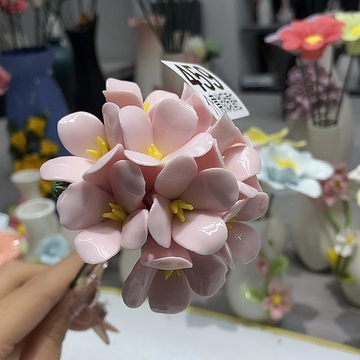 陶瓷纯手工捏花设计