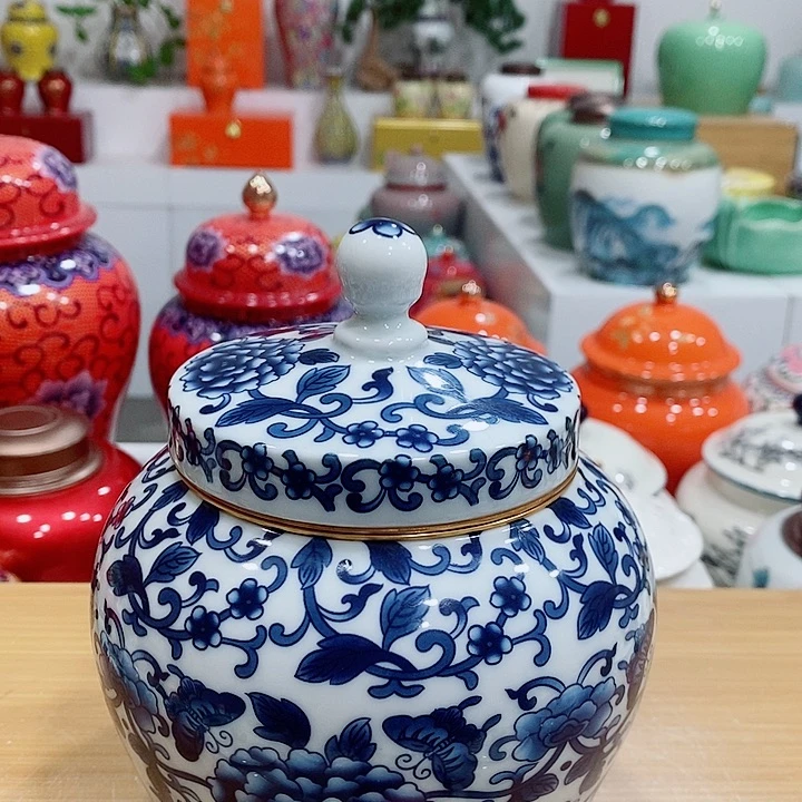 陶摆件储存罐茶叶罐