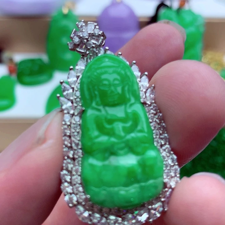 翡翠未镶嵌吊坠(不含链)