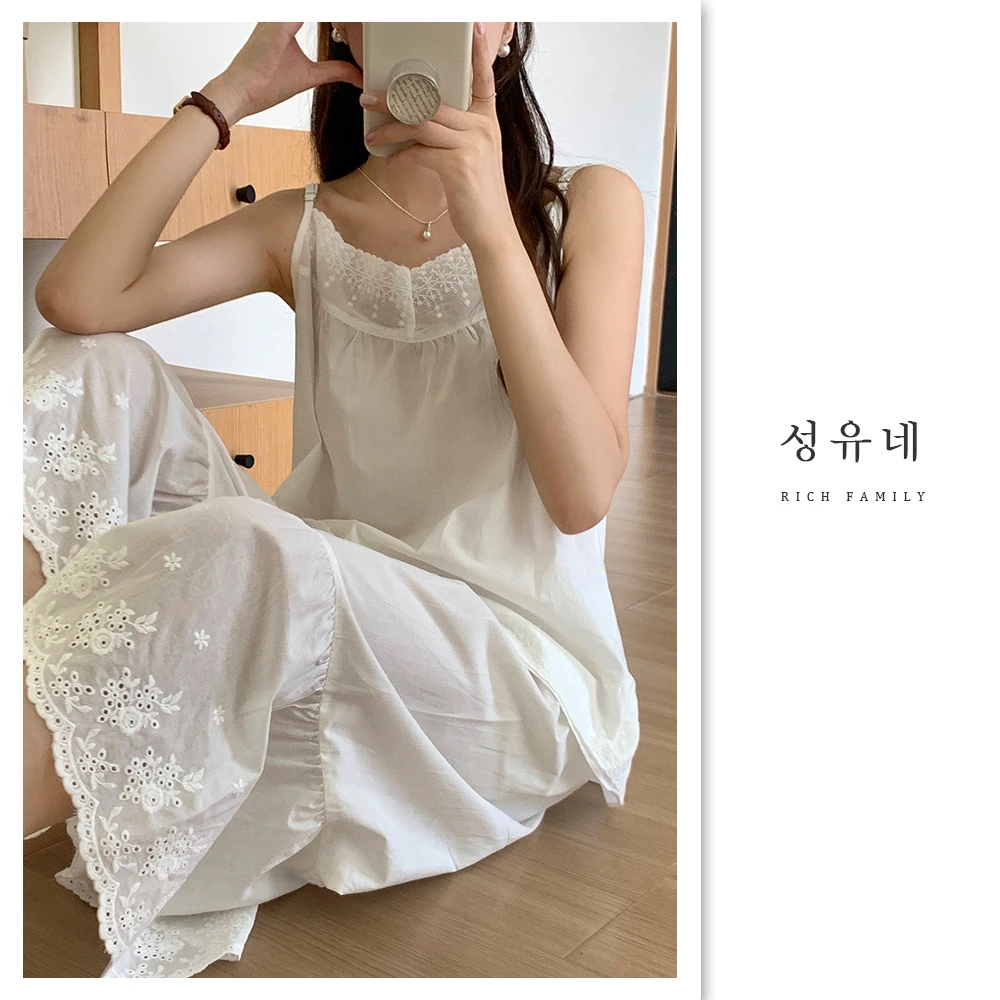 可外穿/宽松版/韩国时尚ins风/吊带+7分裤/韩国pb品牌睡衣/195