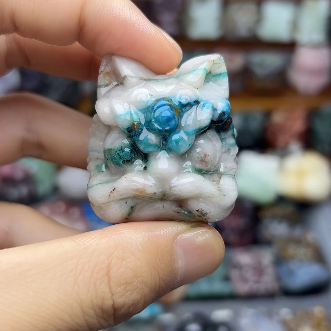 石材醒狮小白白03