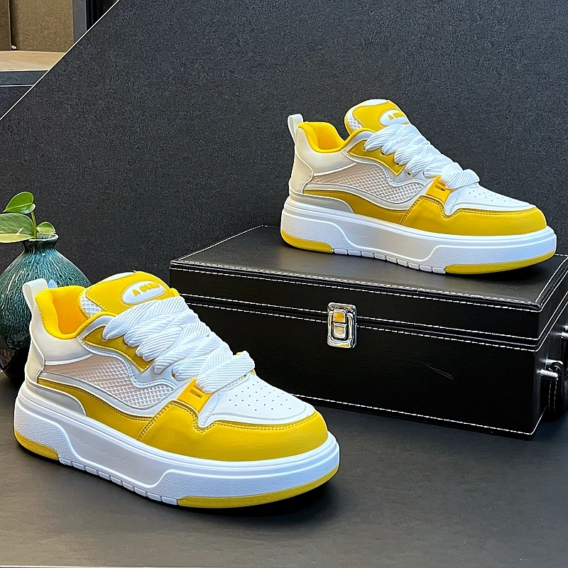 2025新款板鞋时尚潮流男鞋运动百搭小白鞋夏季透气休闲鞋男老爹鞋