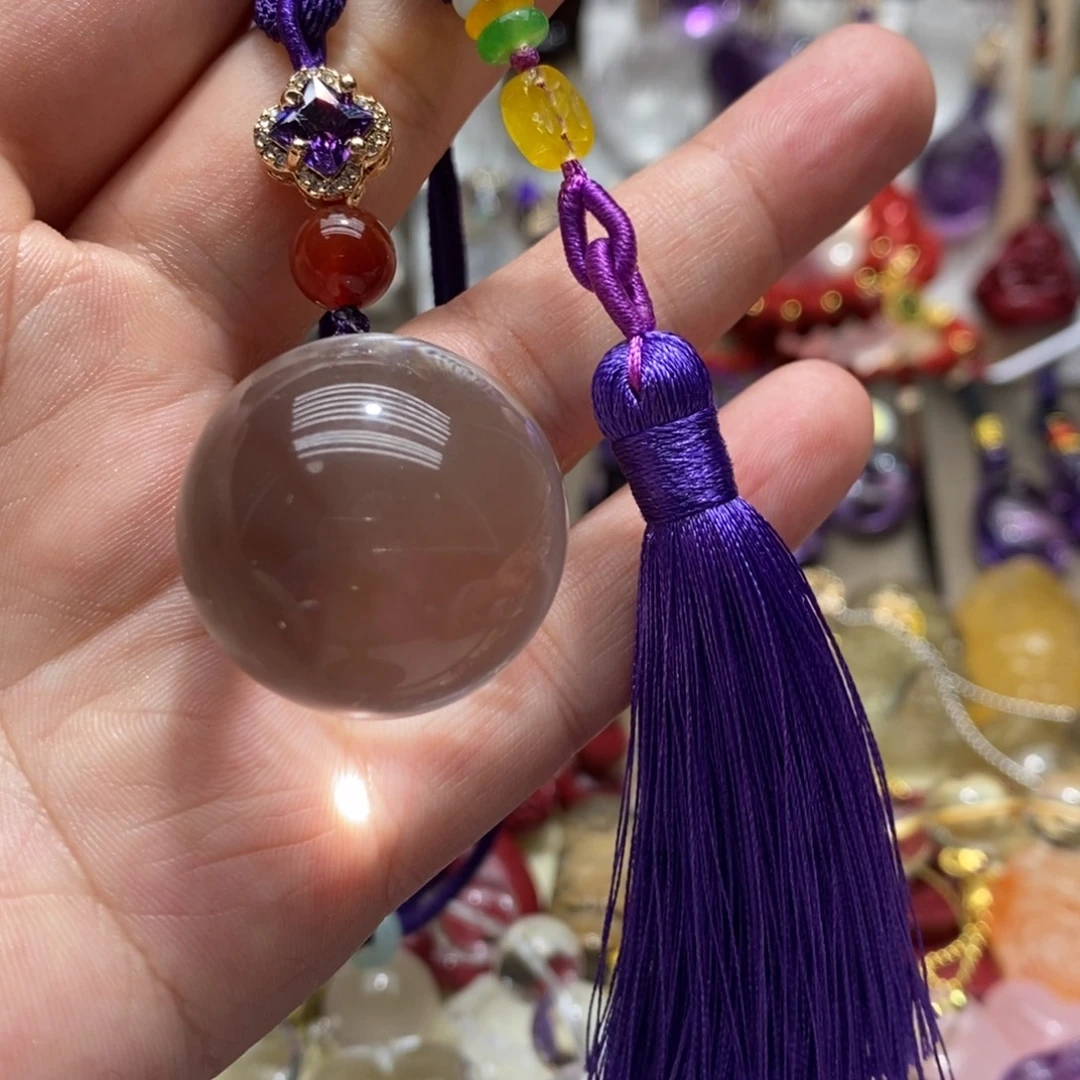 水晶吊坠(赠链)未镶嵌白水晶吊坠卡28