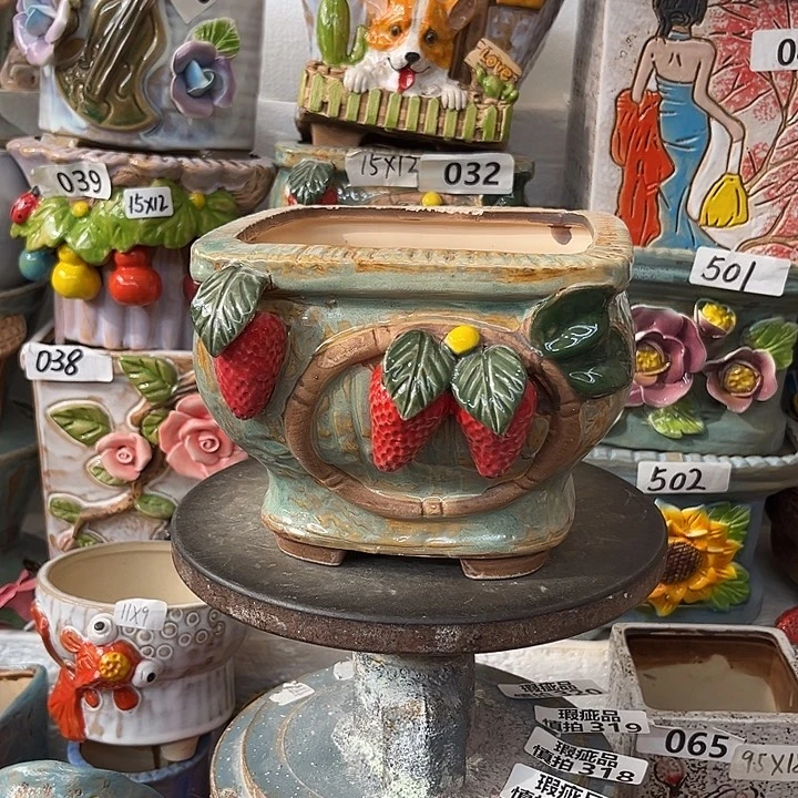 粗陶材质多肉花盆