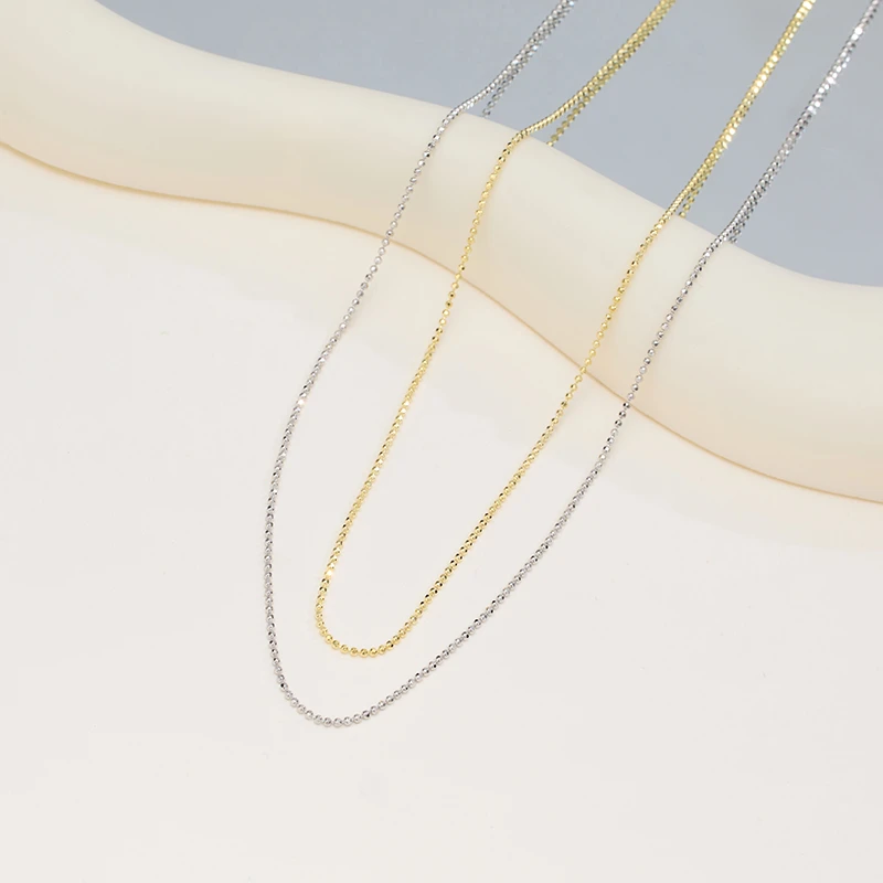 链子925银 B45百搭万能珠珠素链（多样性发其一）