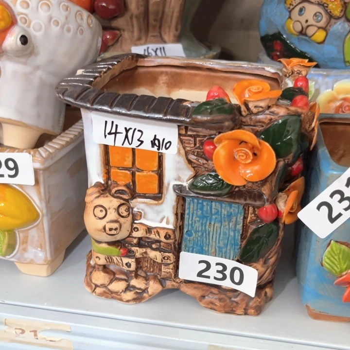 紫砂花盆粗陶材质多肉花盆