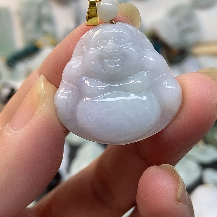 翡翠未镶嵌颈饰佛公