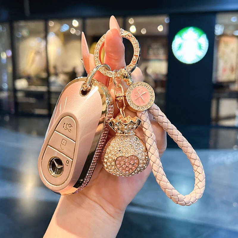 25款奔驰C260L钥匙套E300L车GLC300女C200L壳GLB包GLA扣GLE A200