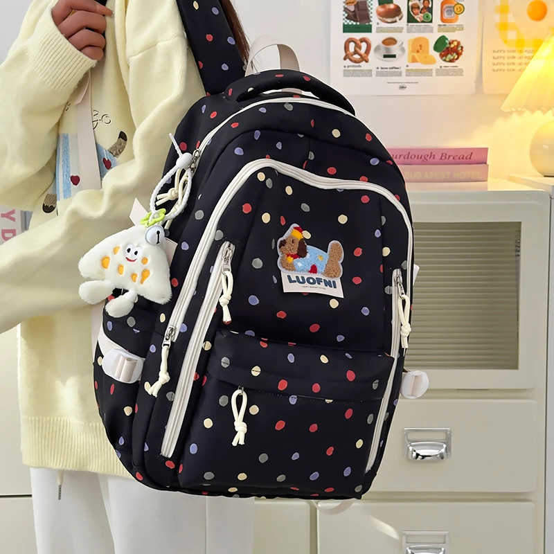 可爱小狗书包女初中生韩版ins小学生减负三到六年级大容量双肩包