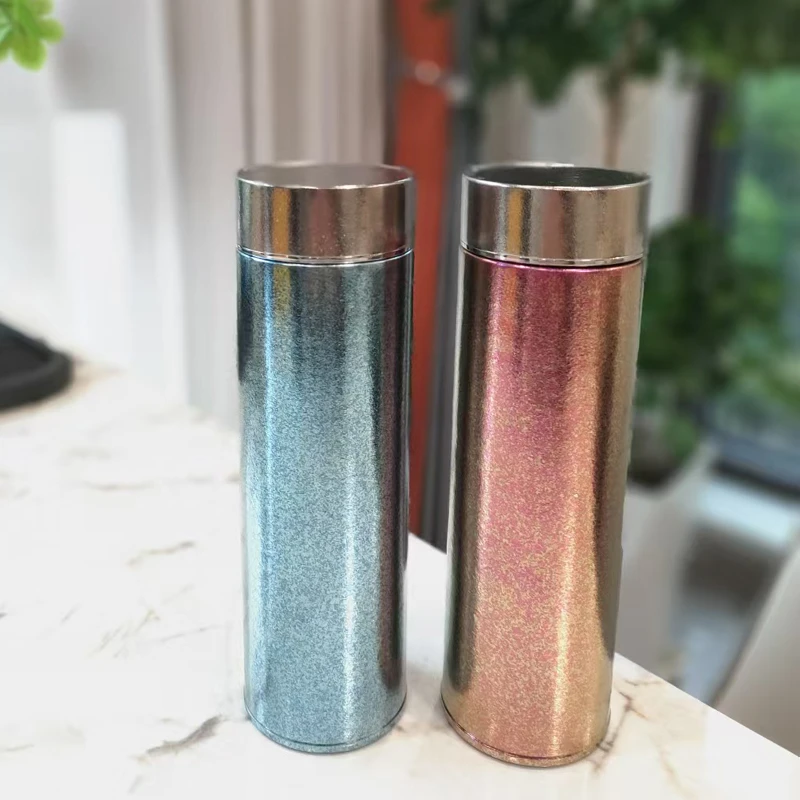 【原装正品】500ml带茶隔内外双层纯钛保温杯高档旅行商务保温水杯