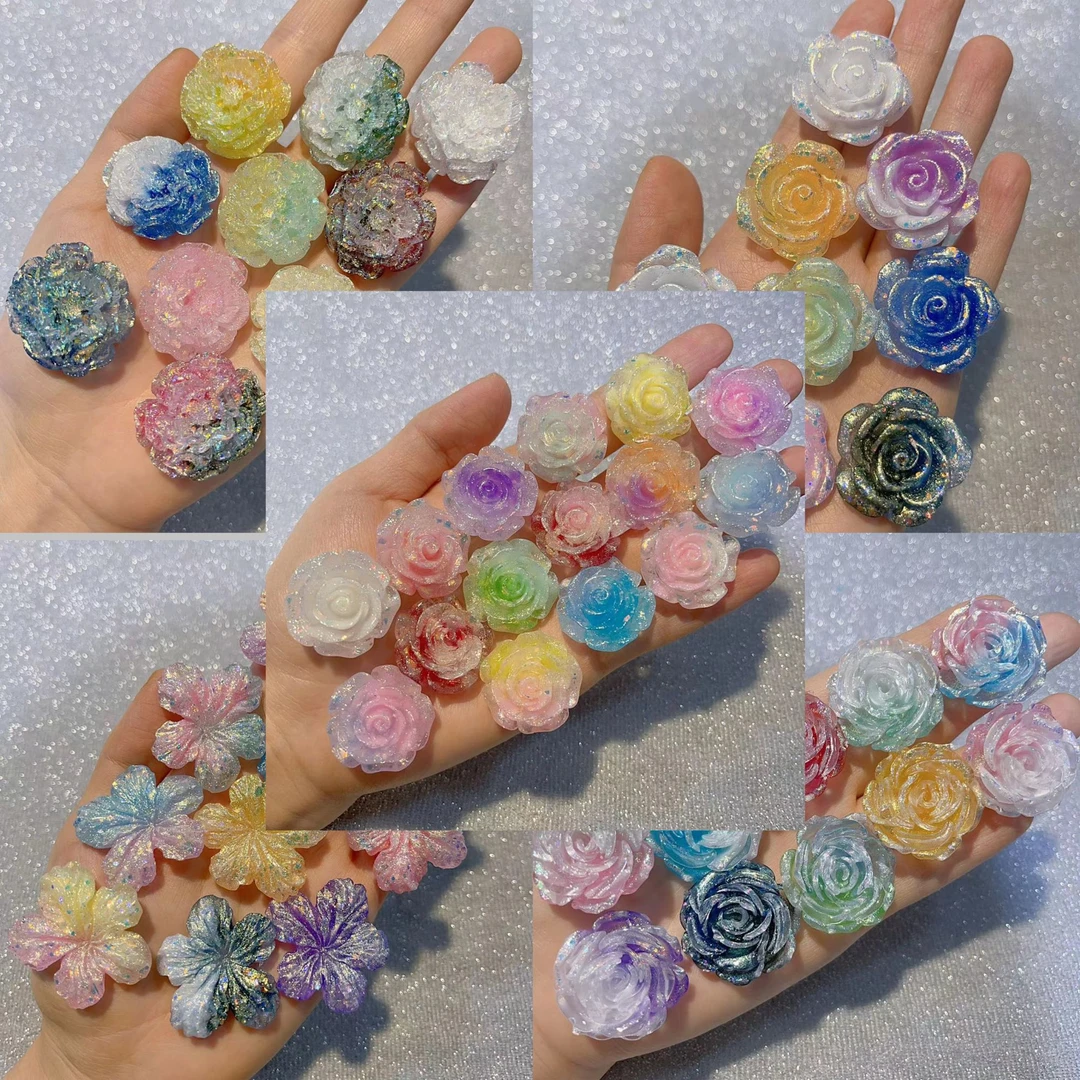 【福利款】萤火虫夜光中号花花混 五瓣花/玫瑰/蛋糕花/山茶花/月季