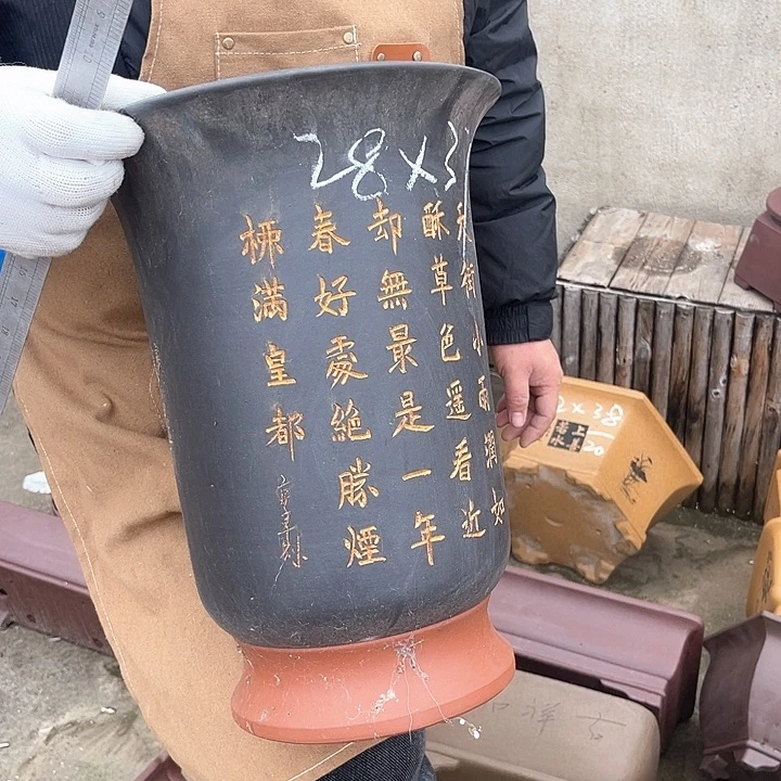 紫砂花盆紫砂等传统