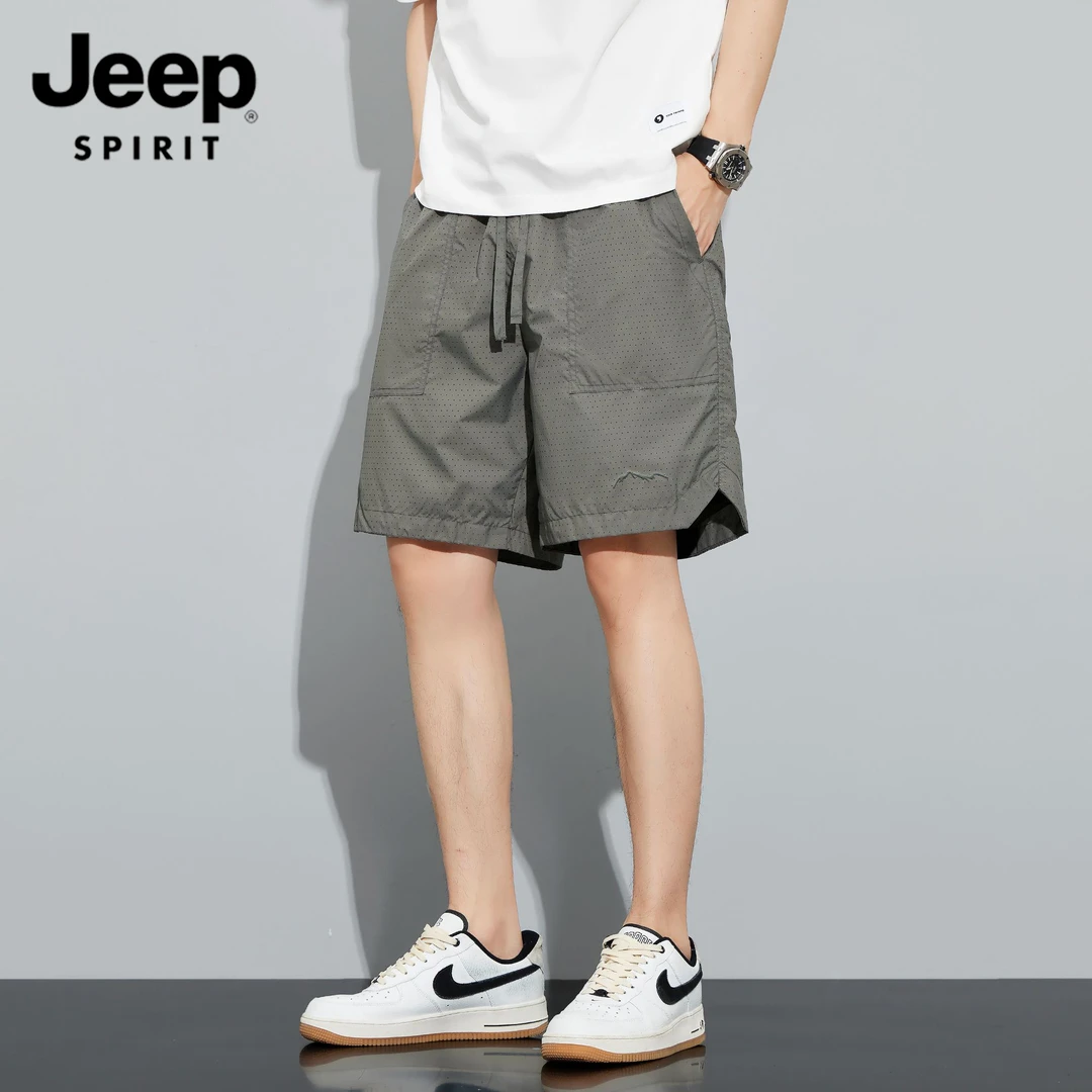 JEEPSPIRIT短裤男款爆款2025新款夏季凉感潮流山系男士运动短裤