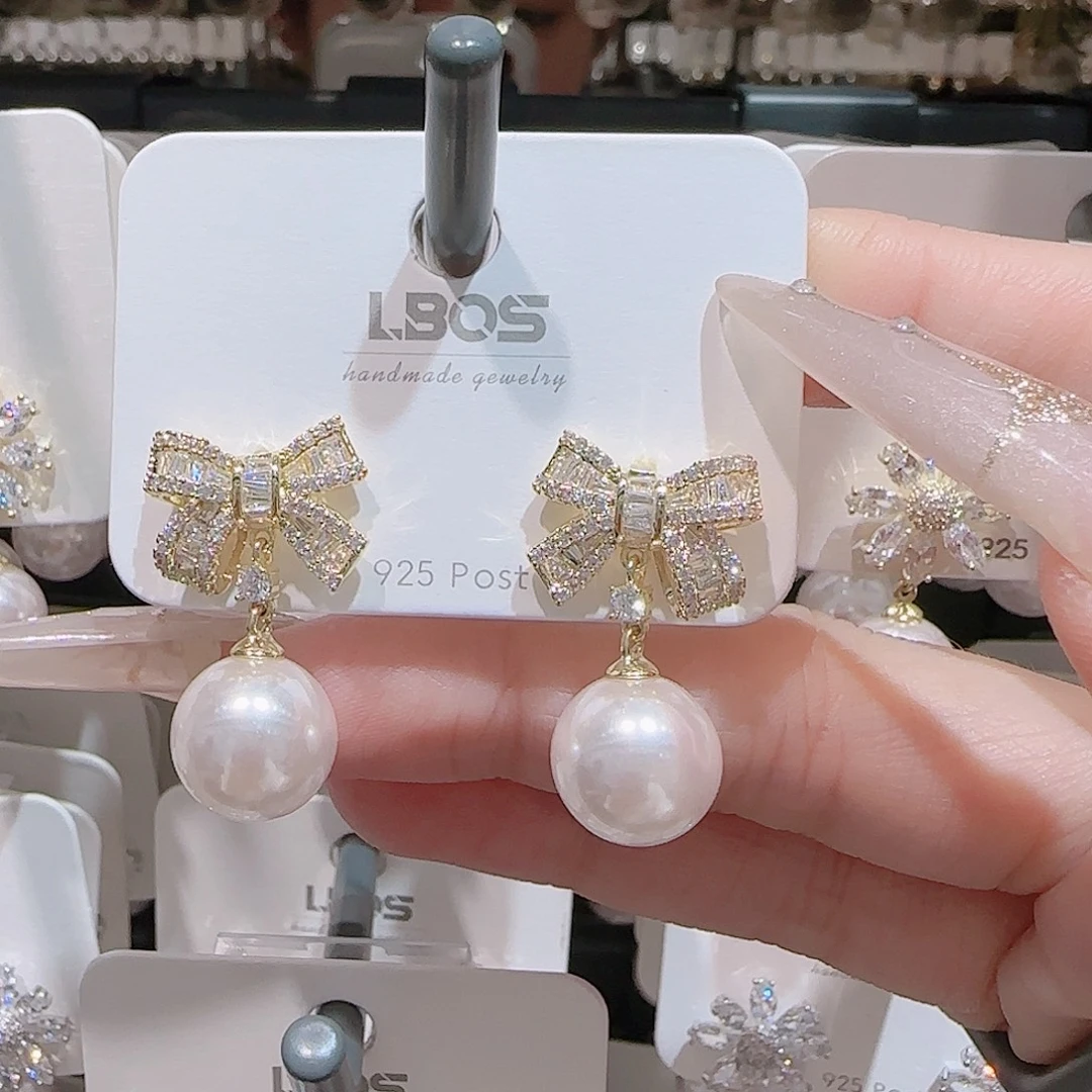 锆石铜合金925银耳环