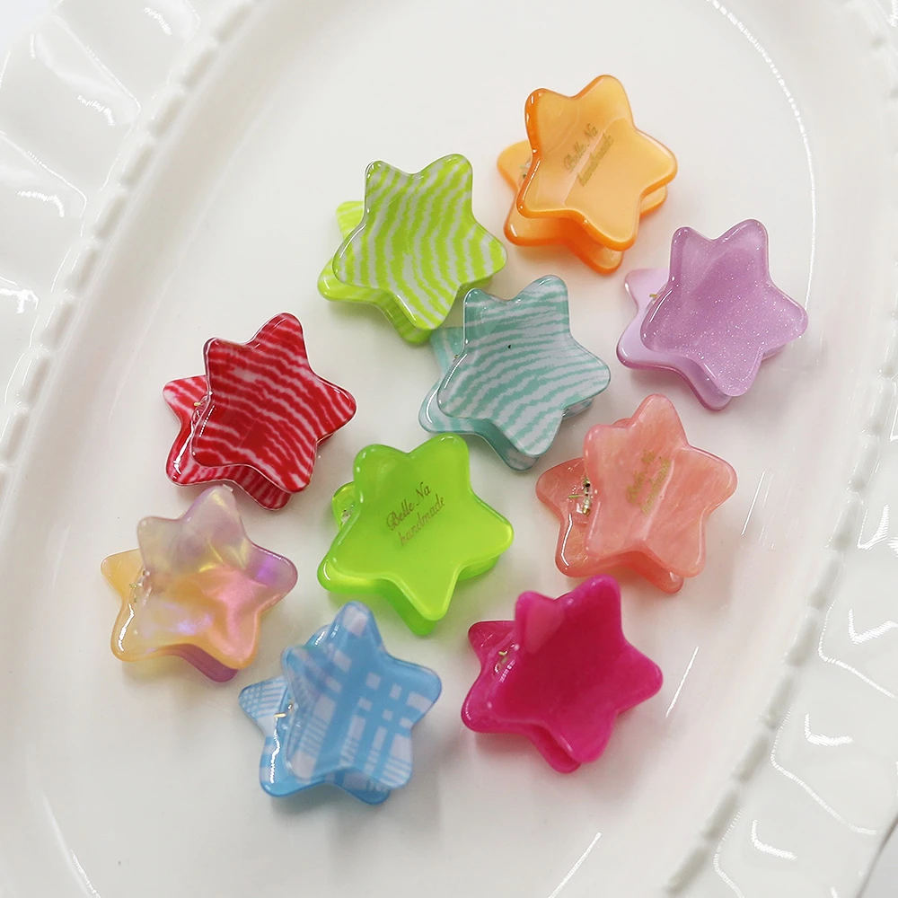 高颜值小巧星星发饰甜美少女ins风气质百搭发夹高级感奢华边夹子