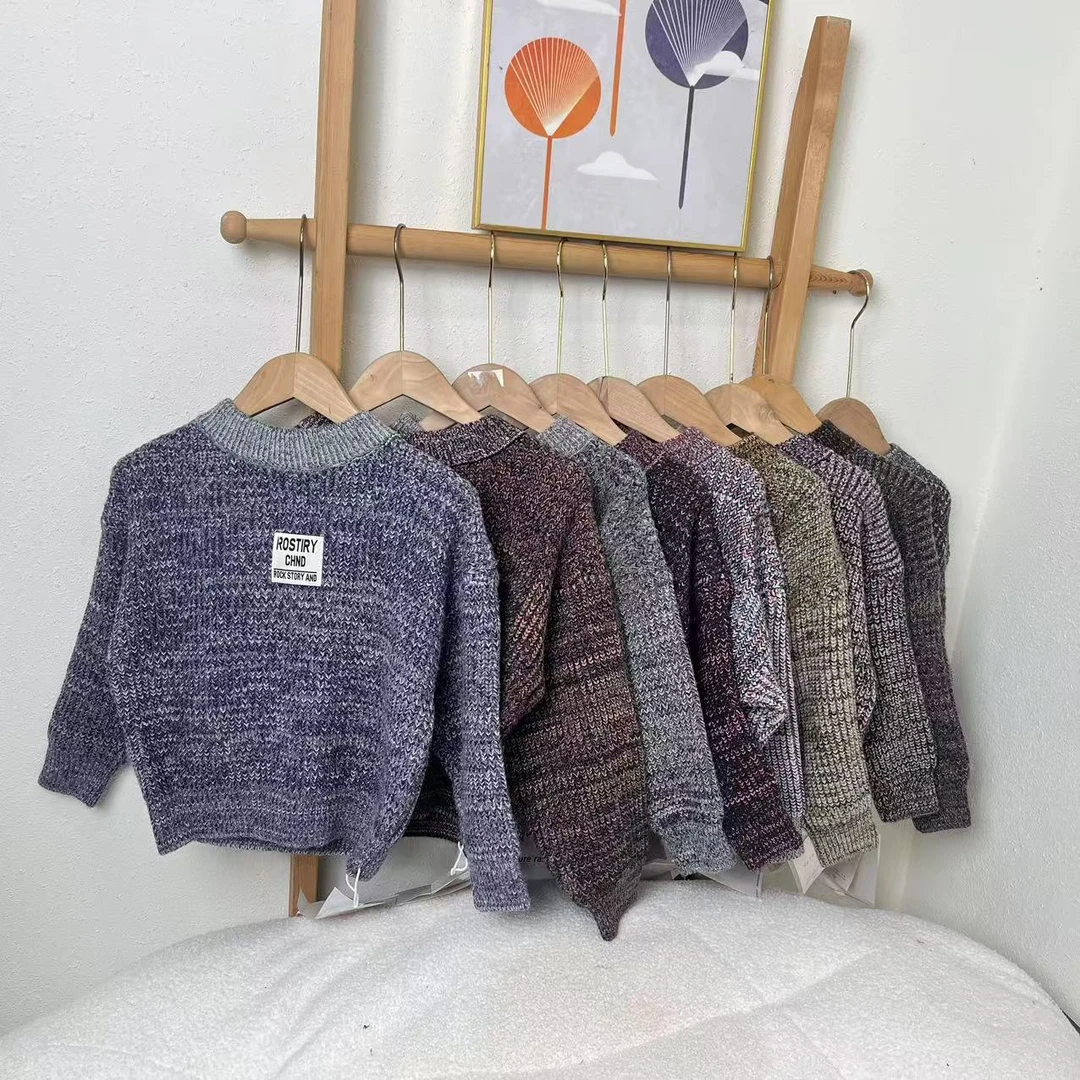 【现货】MY-2385 多色随机发货儿童时尚休闲中大童韩版冬款洋气毛衣