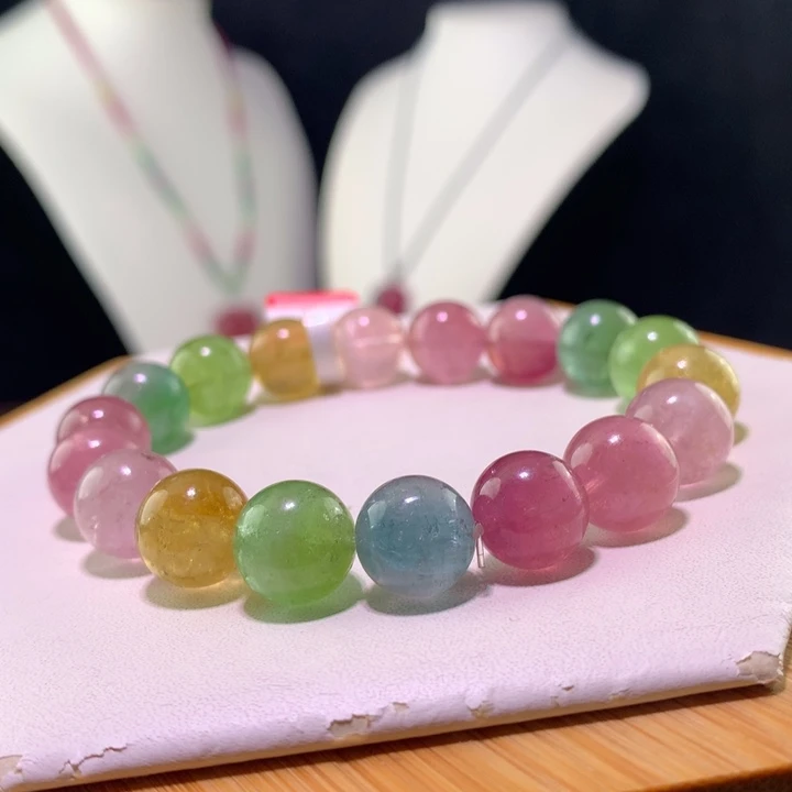 双色碧玺手链未镶嵌