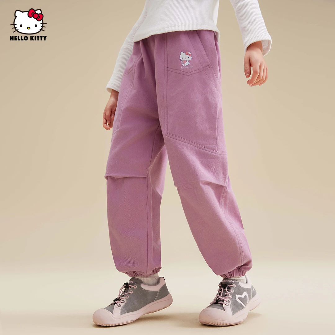 儿童春季新款女宝工装裤2025新款中大童装甜酷卡通休闲裤子