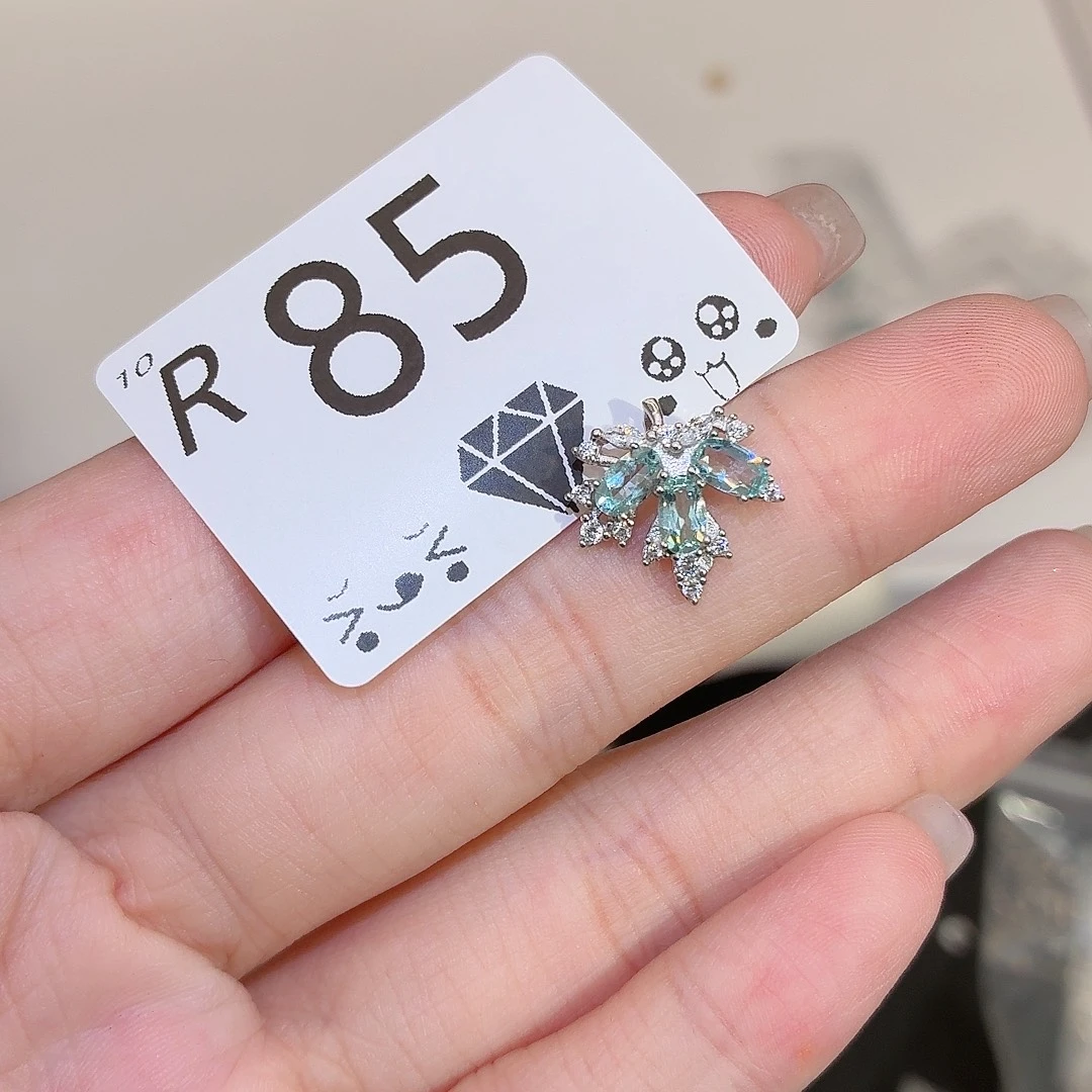 珠宝首饰磷灰石银S925镶嵌