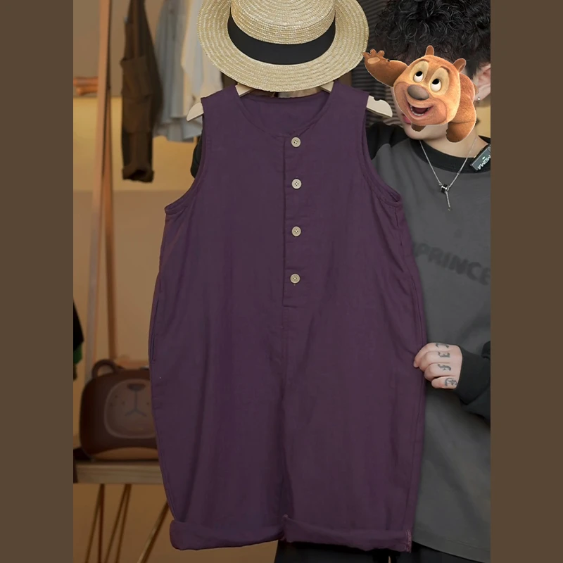 【小饭团】【现货】男童复古森系连体衣夏季简约纯色连身衣HBB3981