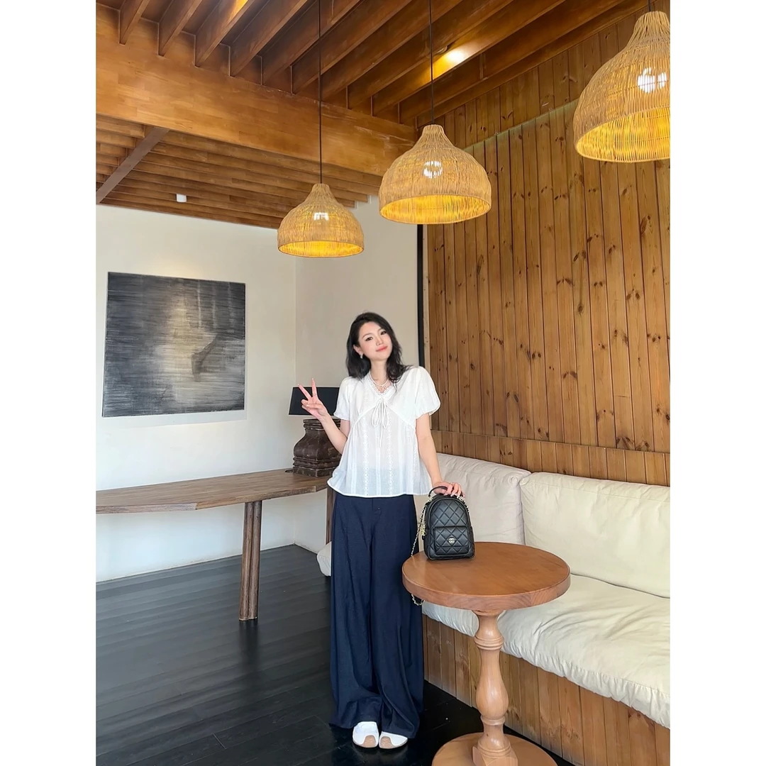 【 超垂天丝裤】 加长夏季薄款宽松直筒拖地休闲裤 su303