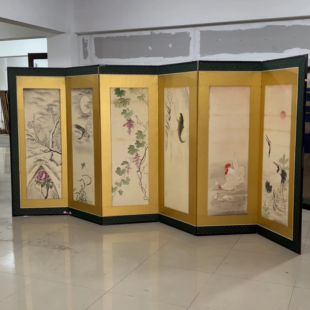 绘画屏风框画茶空间设计