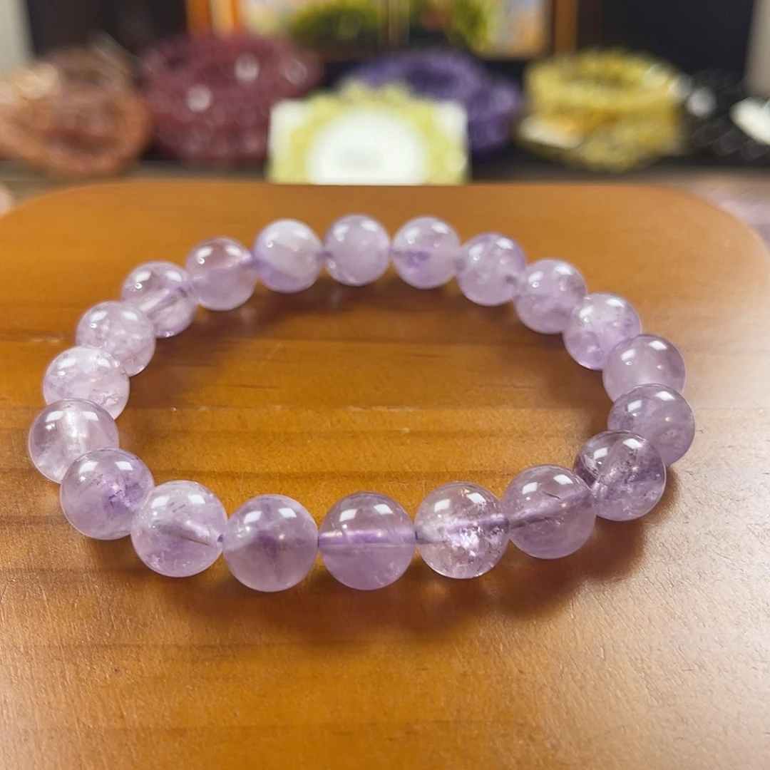 水晶手链未镶嵌香芋紫水 9.8m