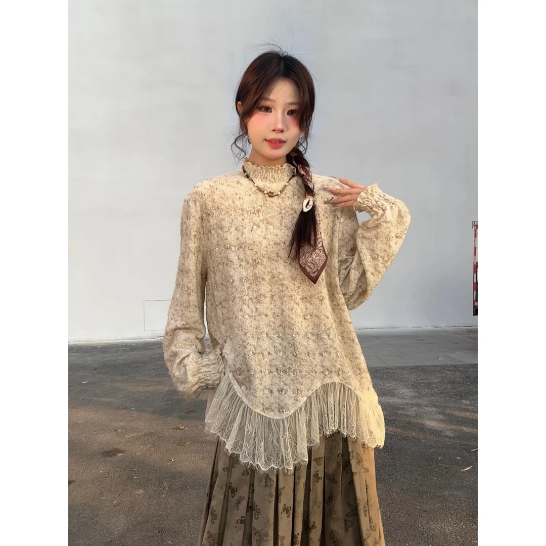 内搭【伯爵红茶】下摆不规则碎花打底女