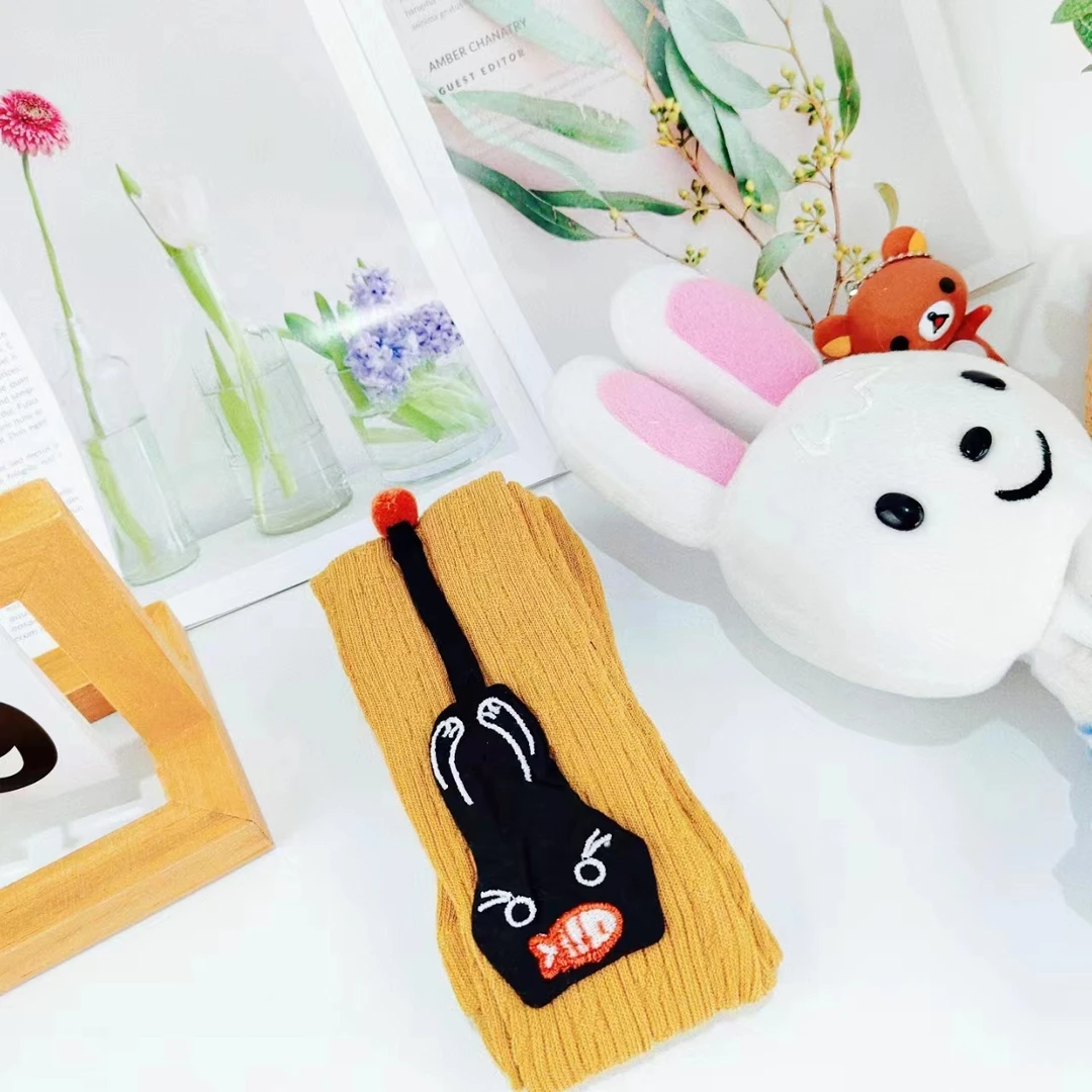 不想长大儿童春秋季竖纹小猫打底裤1901