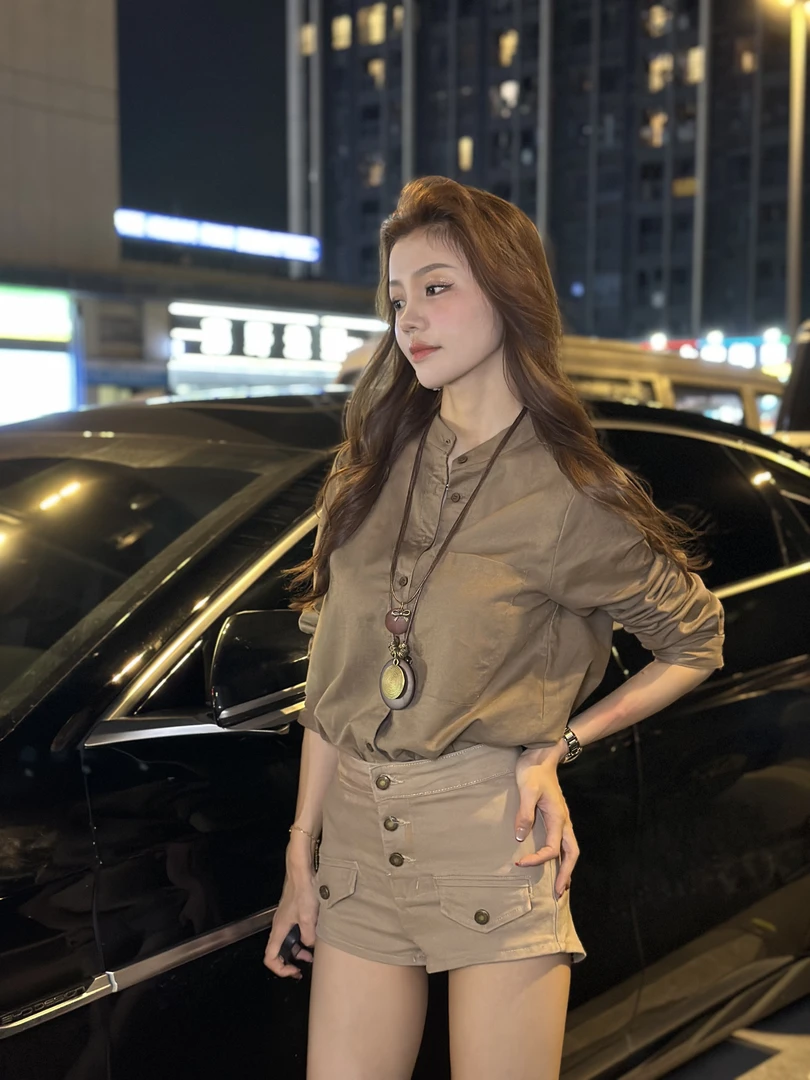 【小洪欣专属】老钱风衬衫女夏季2025新款宽松高级亚麻衬衣防晒衫