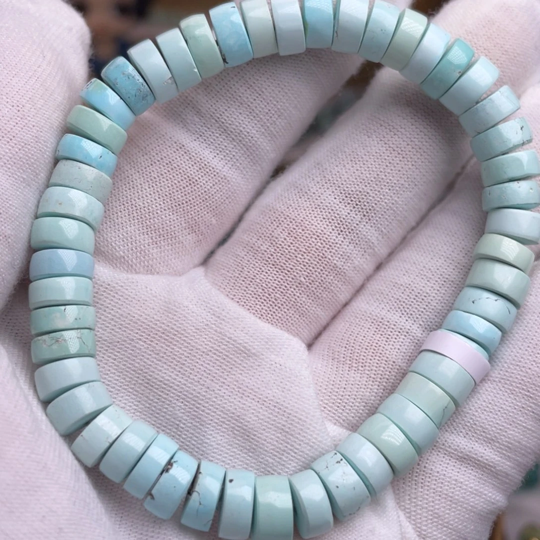 绿松石未镶嵌珠宝奇石卡8mm