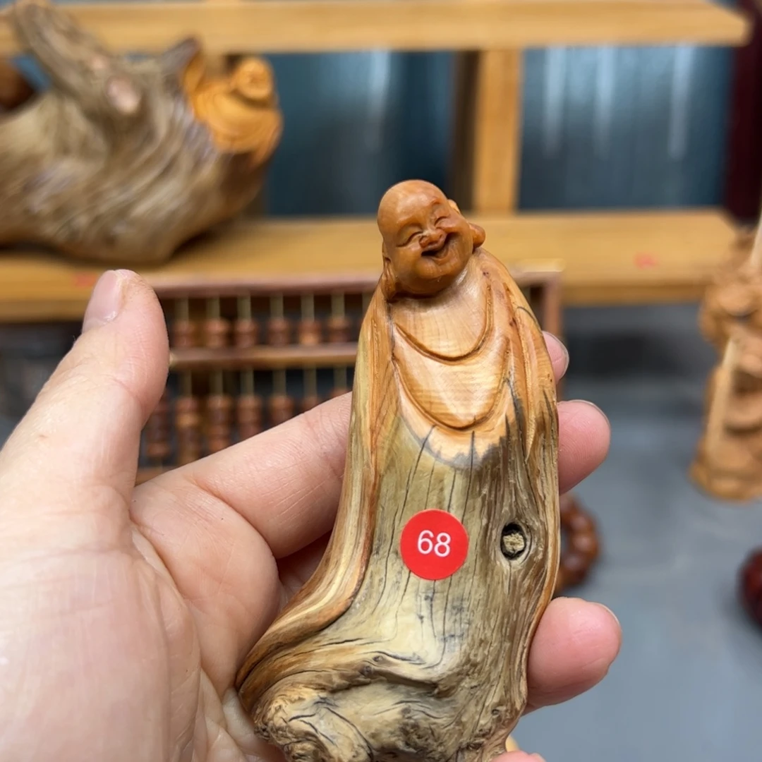 大***行木崖柏木摆件手把件，