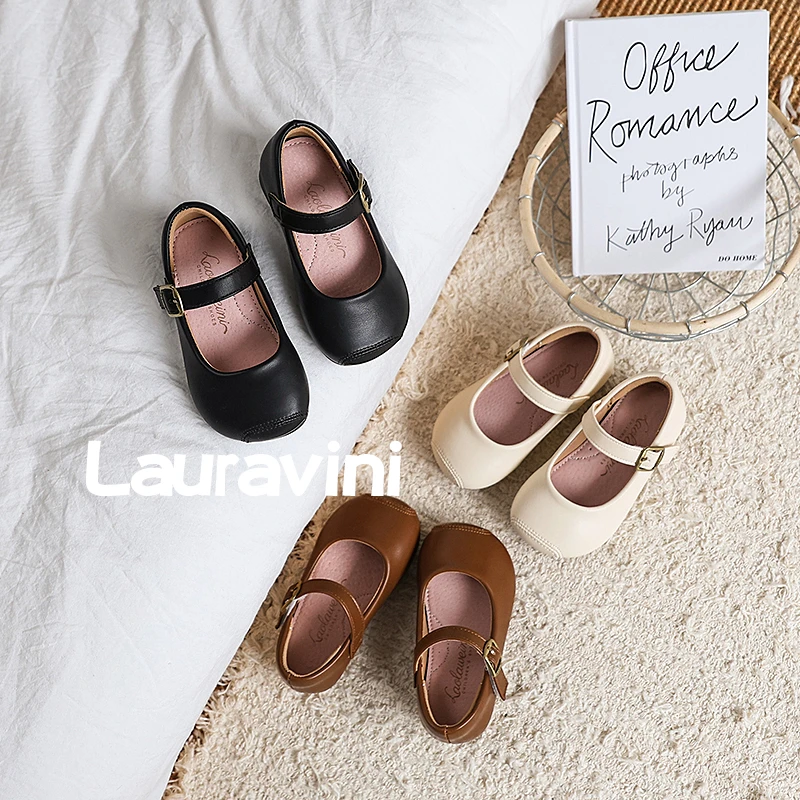 劳拉女童公主鞋女宝宝小皮鞋春季新款儿童软底豆豆单鞋LLWN652