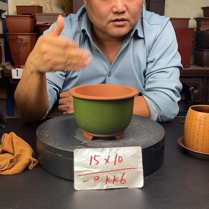紫砂花盆货号一只KK6