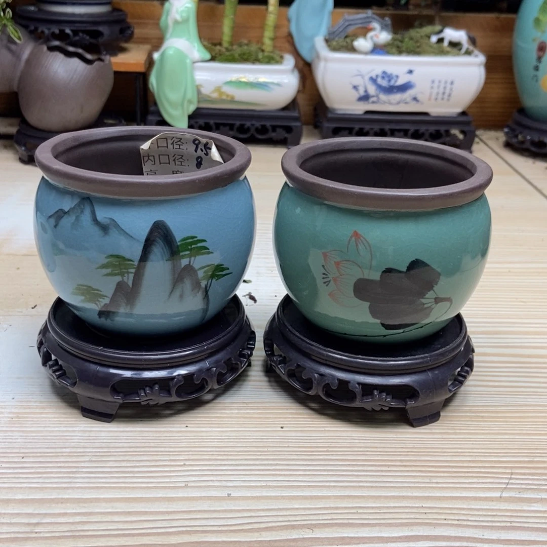 瓷片陶瓷花盆陶瓷艺术