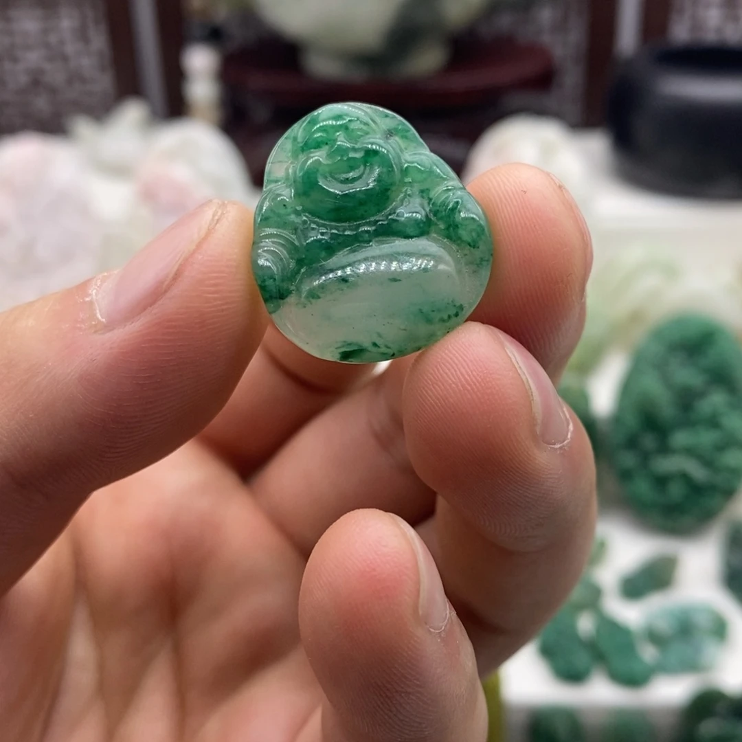 独山玉未镶嵌颈饰花**风