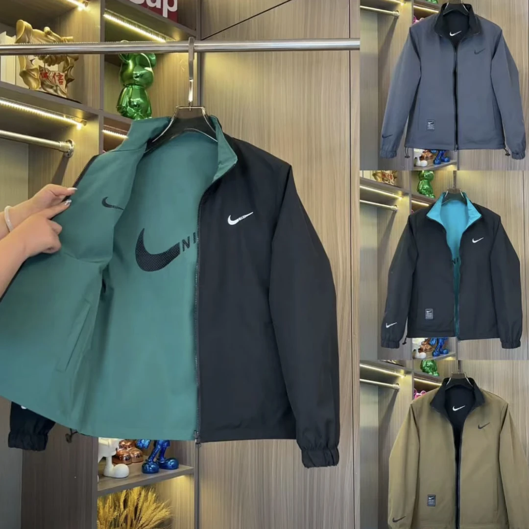 【两面服】休闲经典立领刺绣长袖两面穿上衣外套701