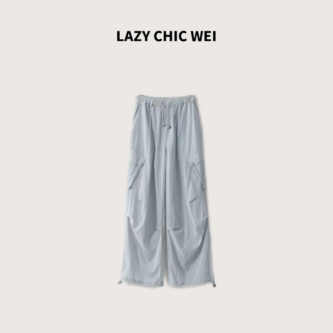 LAZY CHIC WEI 莱赛尔天丝极简风收腰显瘦直筒裤 25SSW1183